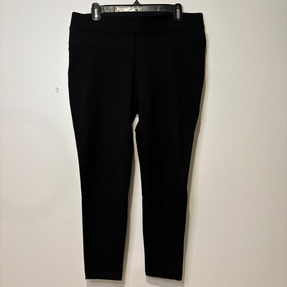 Nygard Slims by Peter Nygard Black Leggings Stretch Pants‎ Sz 8/10 Elastic Waist